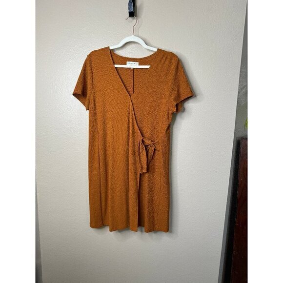 Texture & Thread Madewell Women's‎ Rust Wrap Around Dress, wrap dress, - Picture 1 of 6